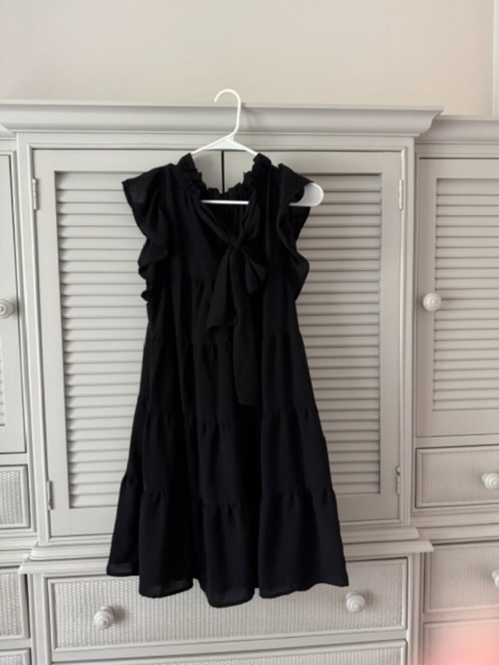 Entro Black Ruffle Dress Size L